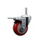 Service Caster 4 Inch Red Polyurethane Wheel Swivel 58 Inch Threaded Stem Caster Total Lock Brake SCC SCC-TSTTL20S414-PPUB-RED-58212 - alternate 1